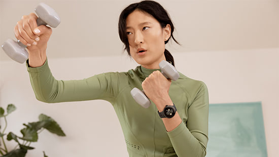 Women's wrist with google pixel watch