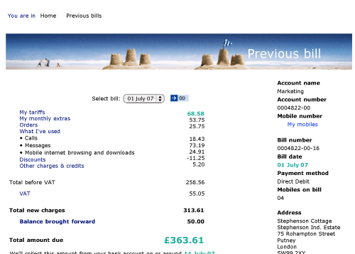 O2, Key details on Bill
