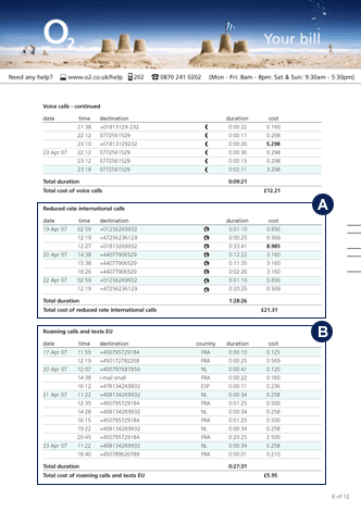 O2, Key details on Bill
