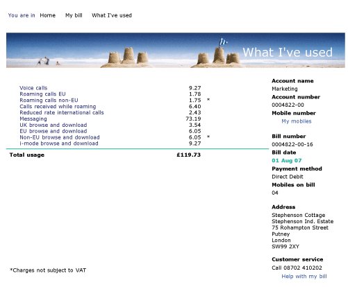 O2, Key details on Bill