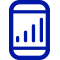 Blue icon of a tablet and a phone
