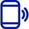 Blue icon of a tablet and a phone