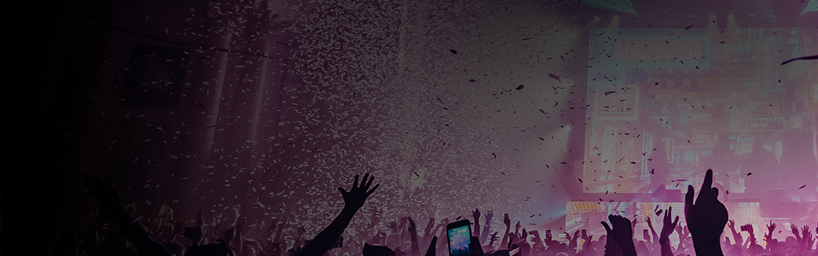 Crowd facing the stage at an O2 concert