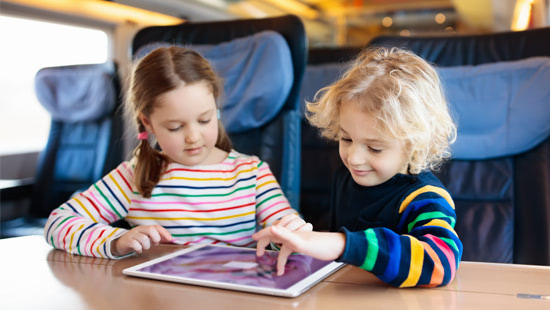 Children using ipad