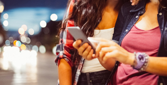 Woman using phone