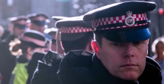 Police officer with official hat