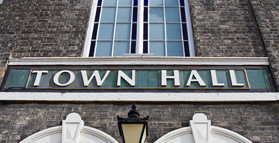 Local Government Town Hall sign