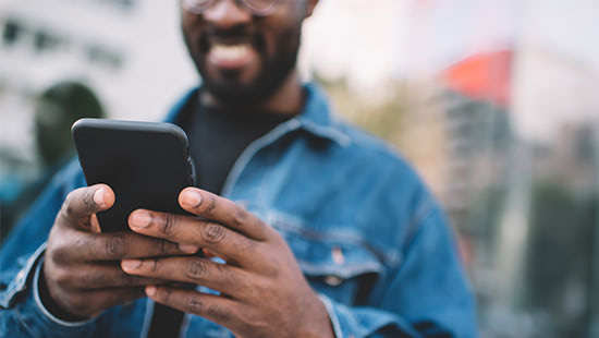 Man holding phone