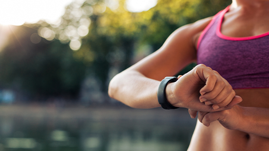 smartwatch on wrist