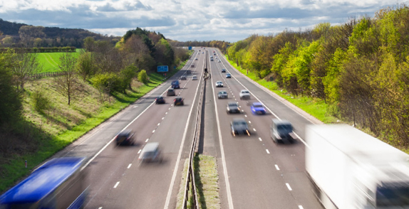 Cars on motorway