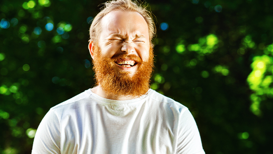 person laughing