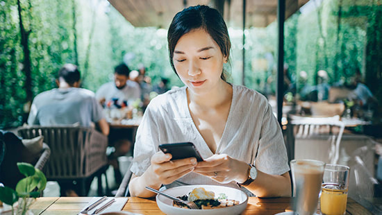 person holding a phone