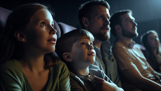 people sitting in a cinema